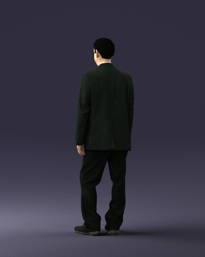 Male deputy in tie 0655 3D model_15
