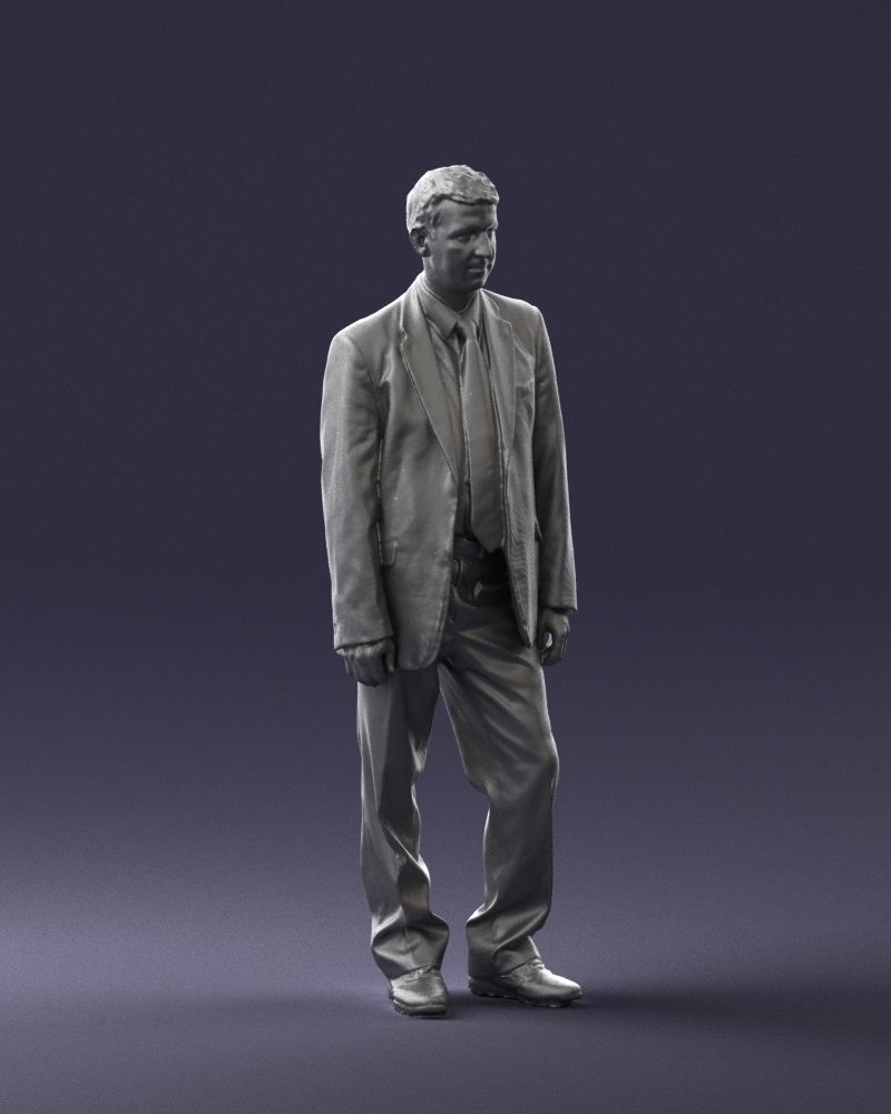 Male deputy in tie 0655 3D model_34