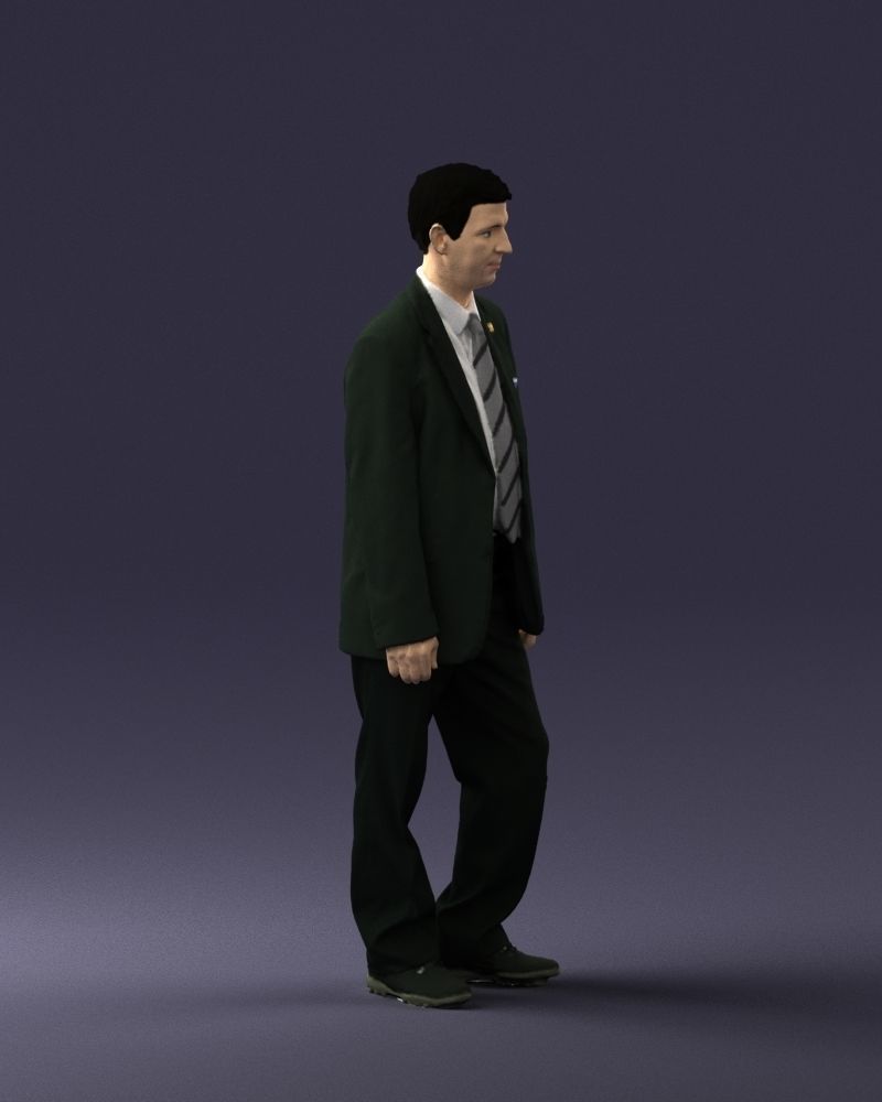 Male deputy in tie 0655 3D model_30
