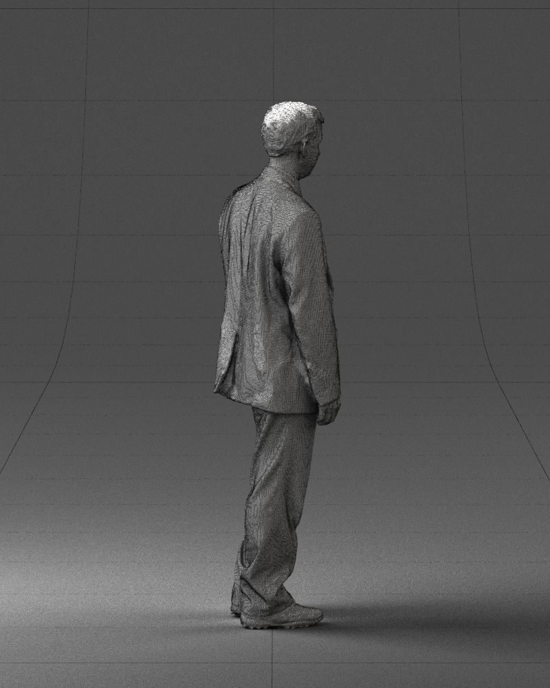 Male deputy in tie 0655 3D model_26