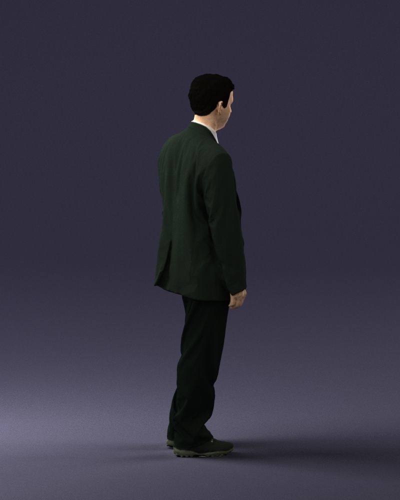 Male deputy in tie 0655 3D model_24