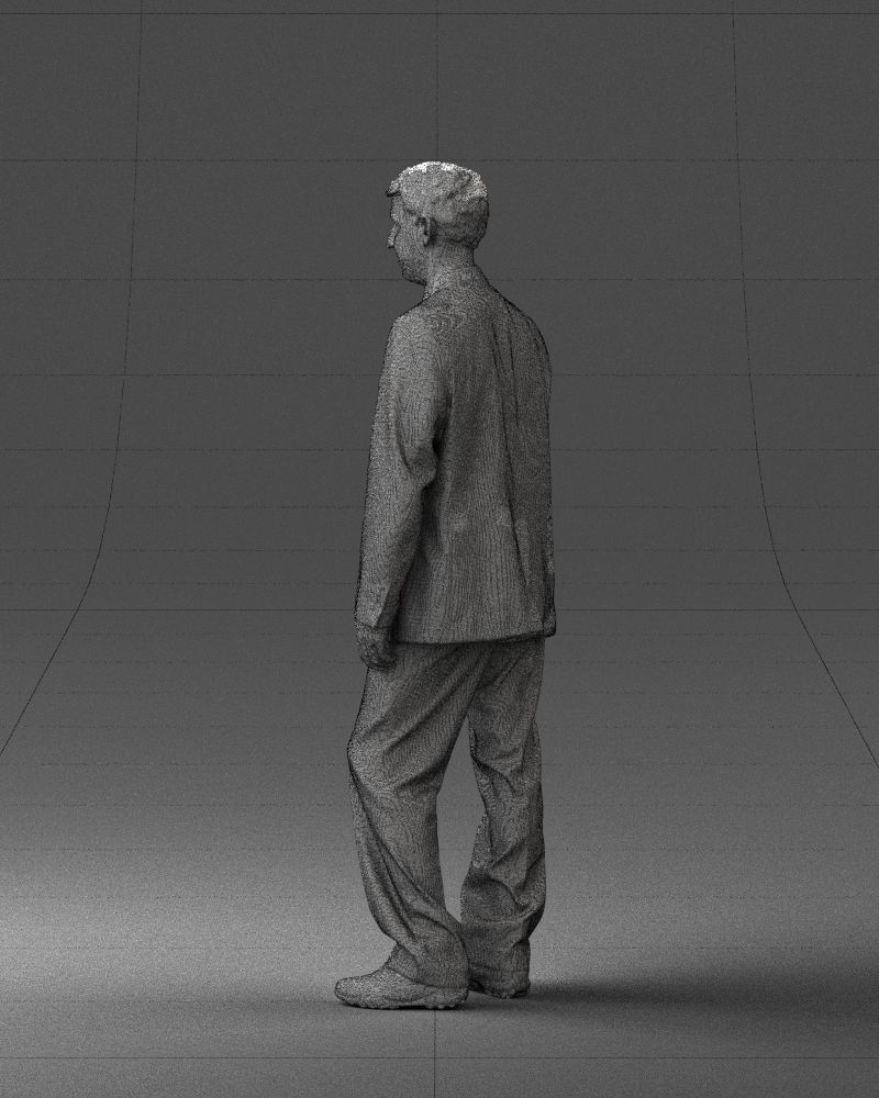 Male deputy in tie 0655 3D model_14