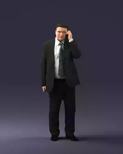 Man talking on the phone 0660 3D Print Ready