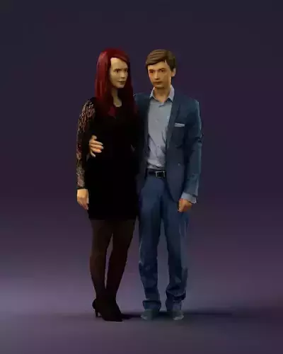 Man and woman in evening dress 0668