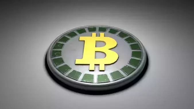 3D Bitcoin icon Free low-poly 3D model