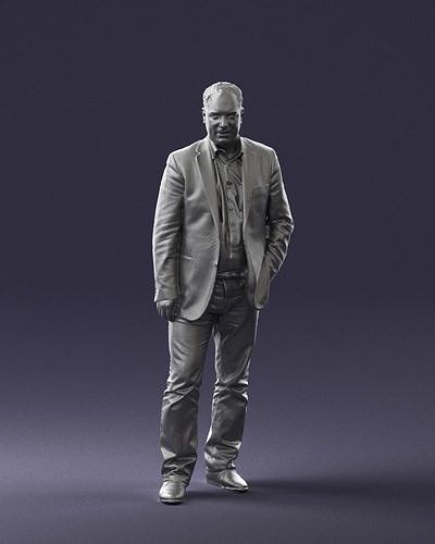 Man jacket and light jeans 0700 3D Print Ready 3D print model