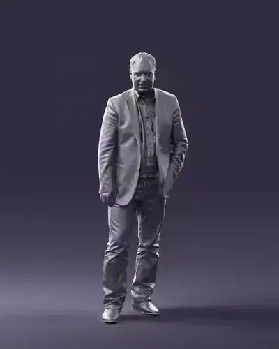 Man jacket and light jeans 0700 3D Print Ready