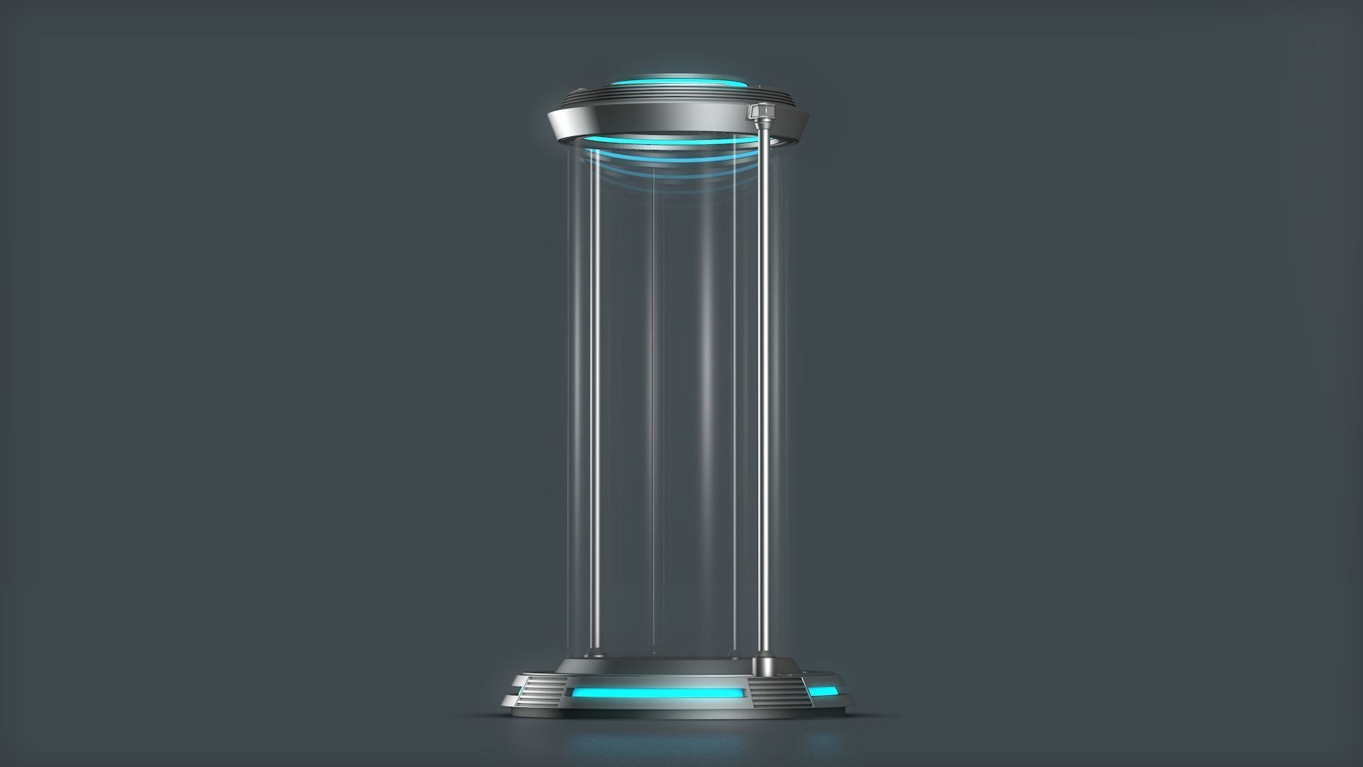 Sci Fi Liquid Cylinder 3D model_1