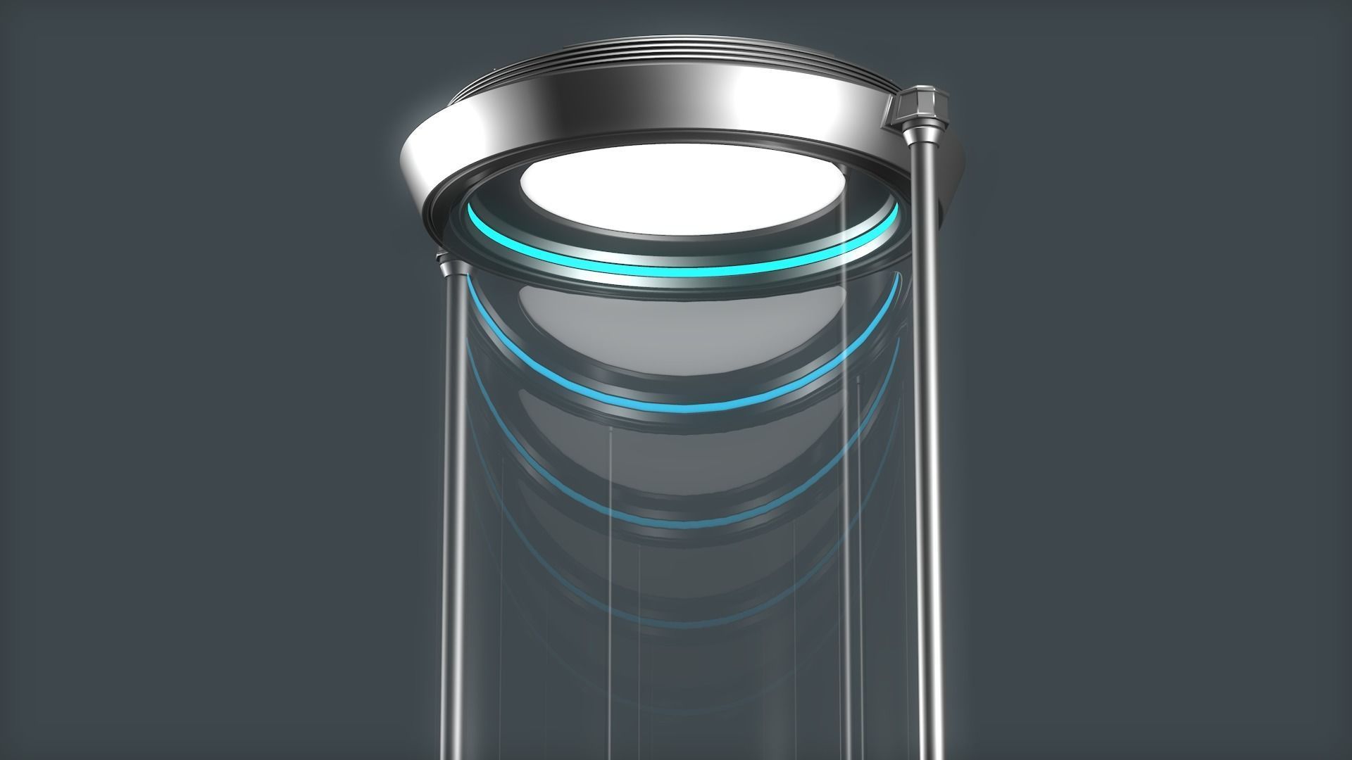 Sci Fi Liquid Cylinder 3D model_2