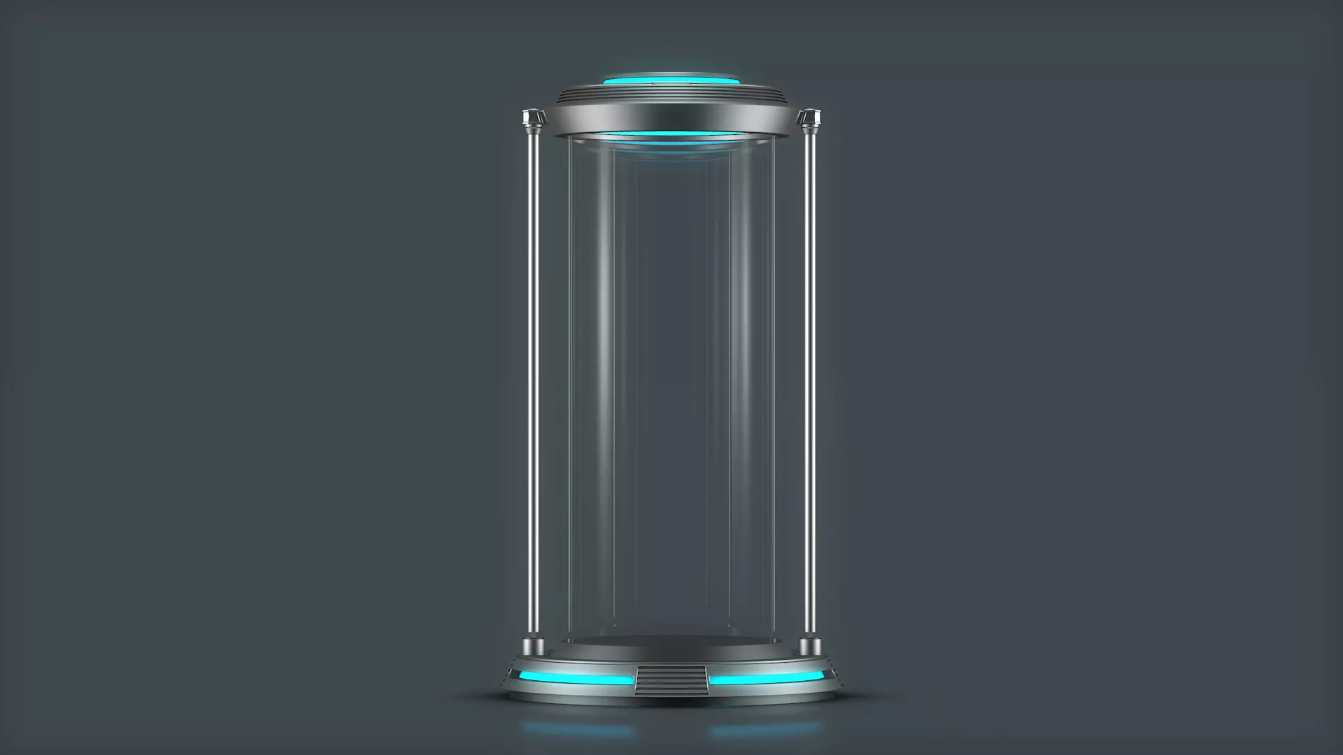 Sci Fi Liquid Cylinder 3D model_0
