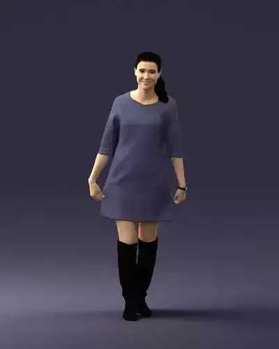 Girl with braid short dress 0722