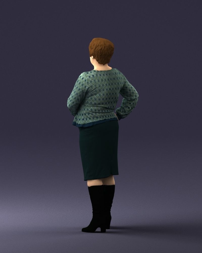 Lady wavy blouse 0721 3D model_15