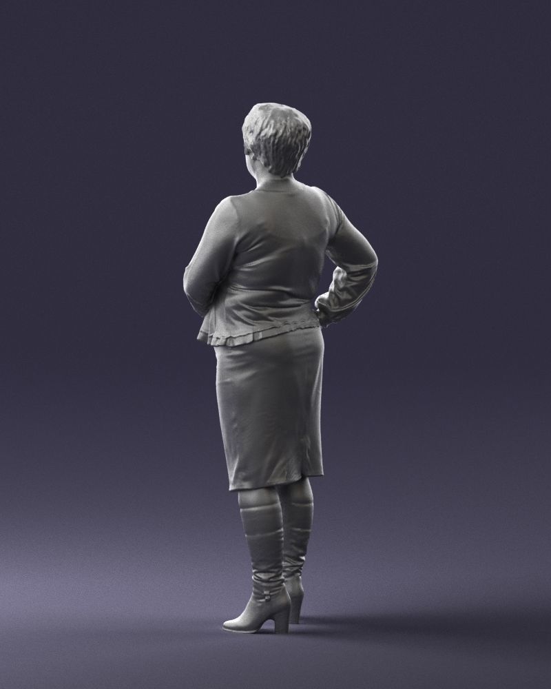 Lady wavy blouse 0721 3D model_16