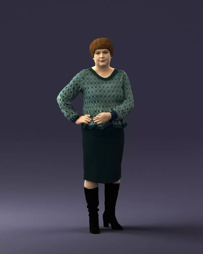 Lady wavy blouse 0721 3D model_0