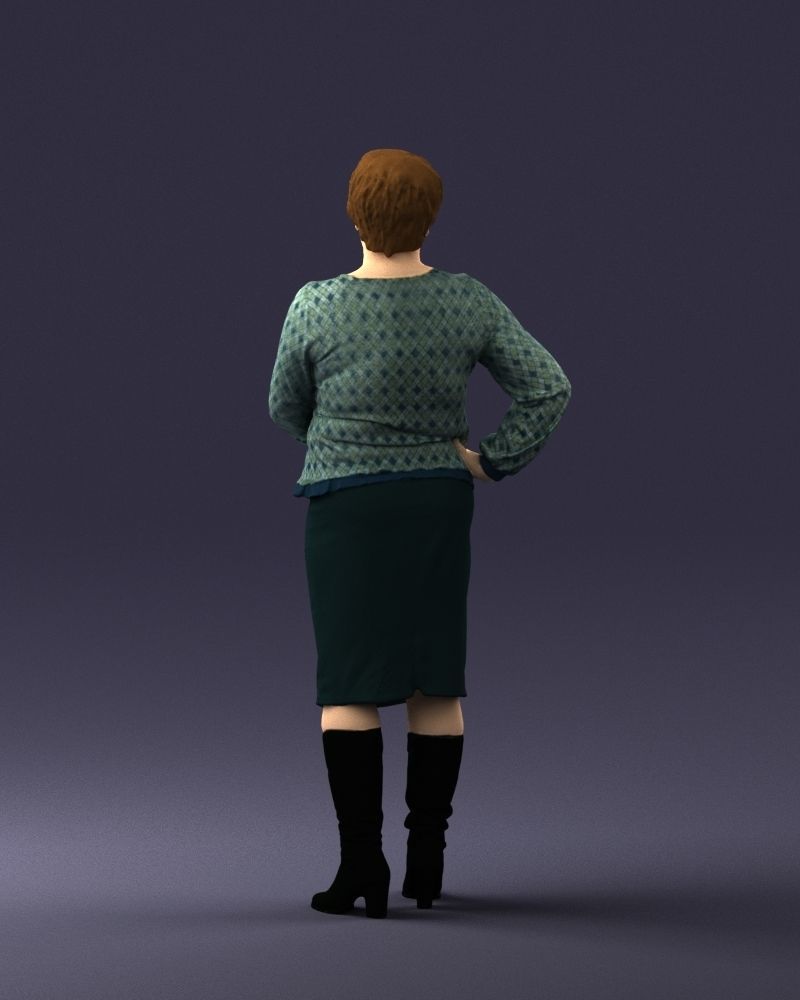 Lady wavy blouse 0721 3D model_18