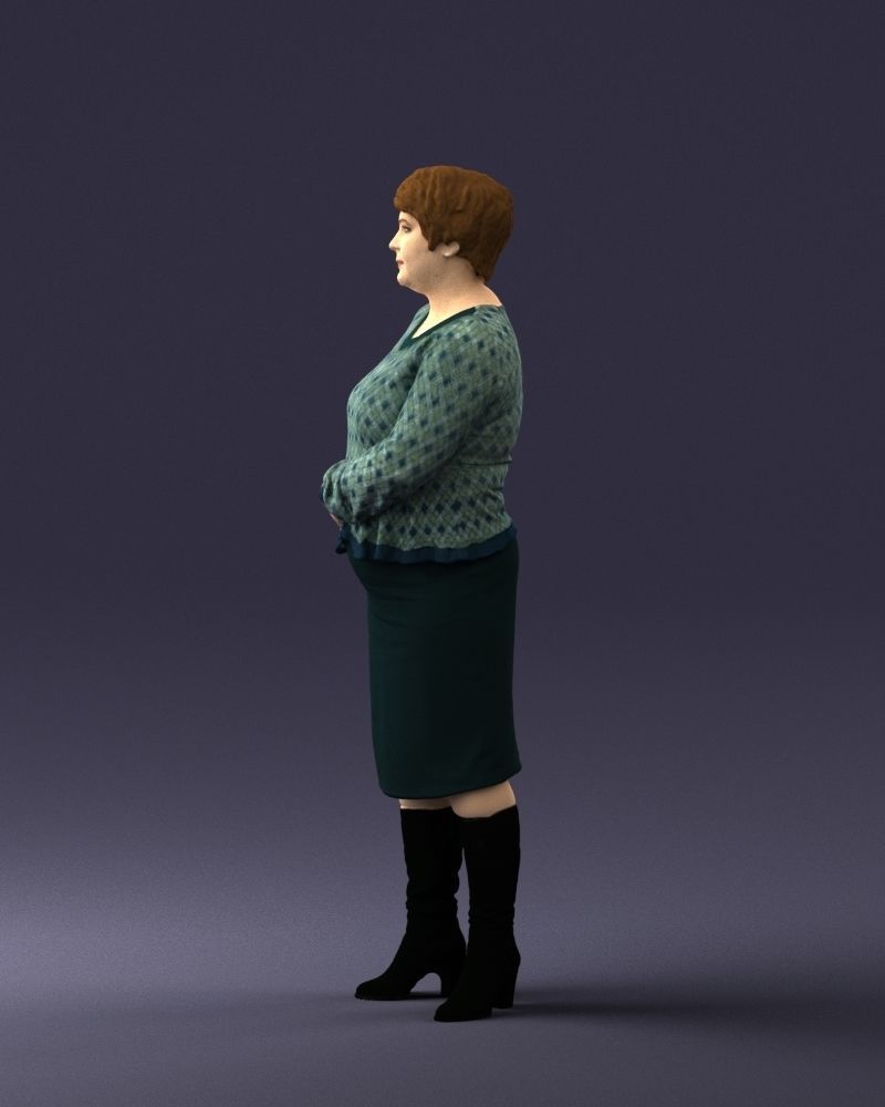 Lady wavy blouse 0721 3D model_9