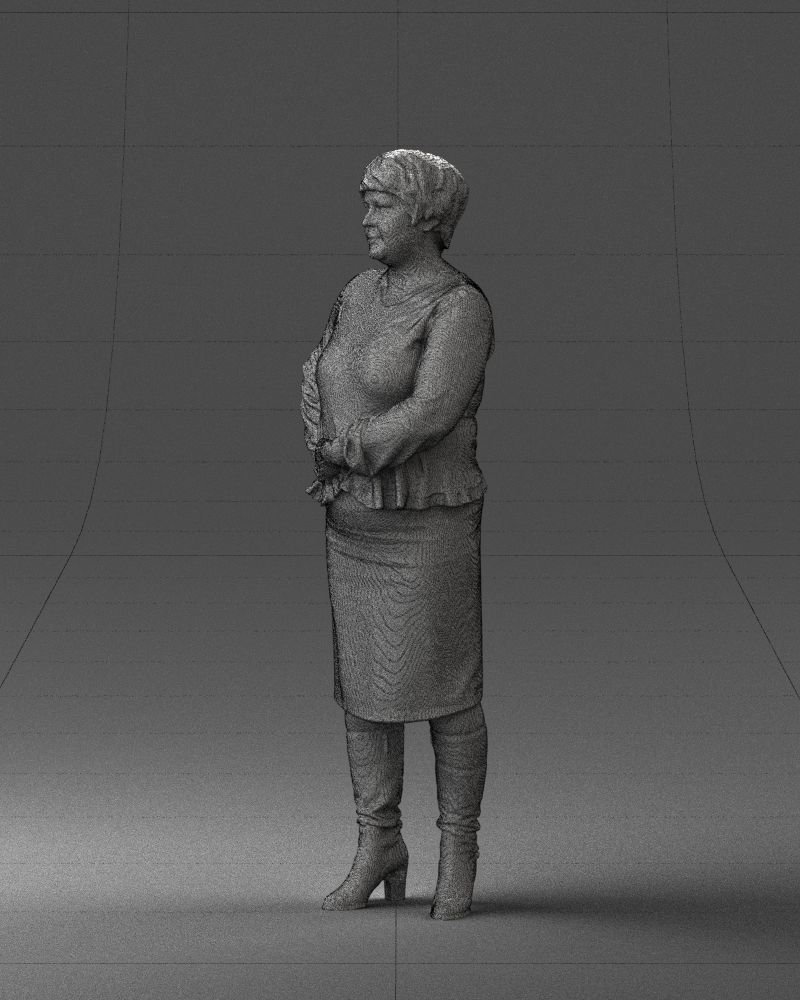 Lady wavy blouse 0721 3D model_8