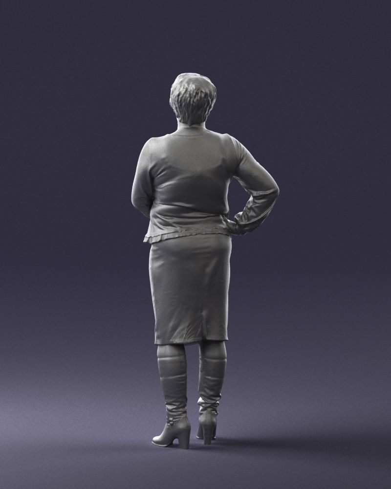 Lady wavy blouse 0721 3D model_19