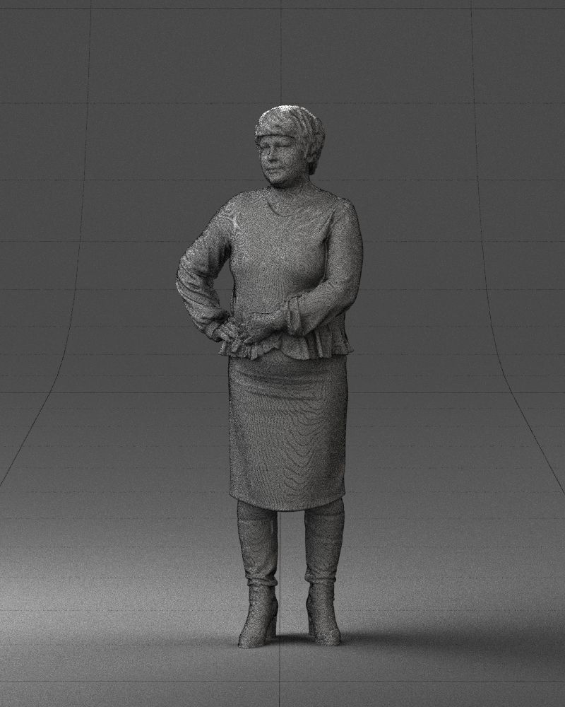 Lady wavy blouse 0721 3D model_5