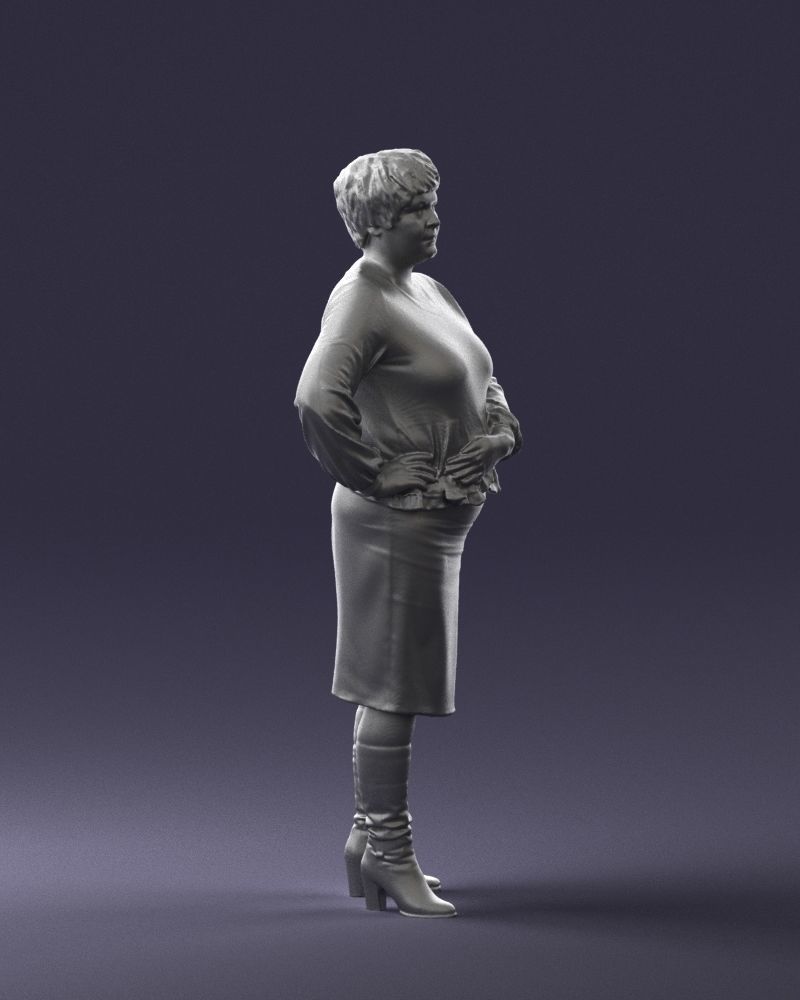 Lady wavy blouse 0721 3D model_31