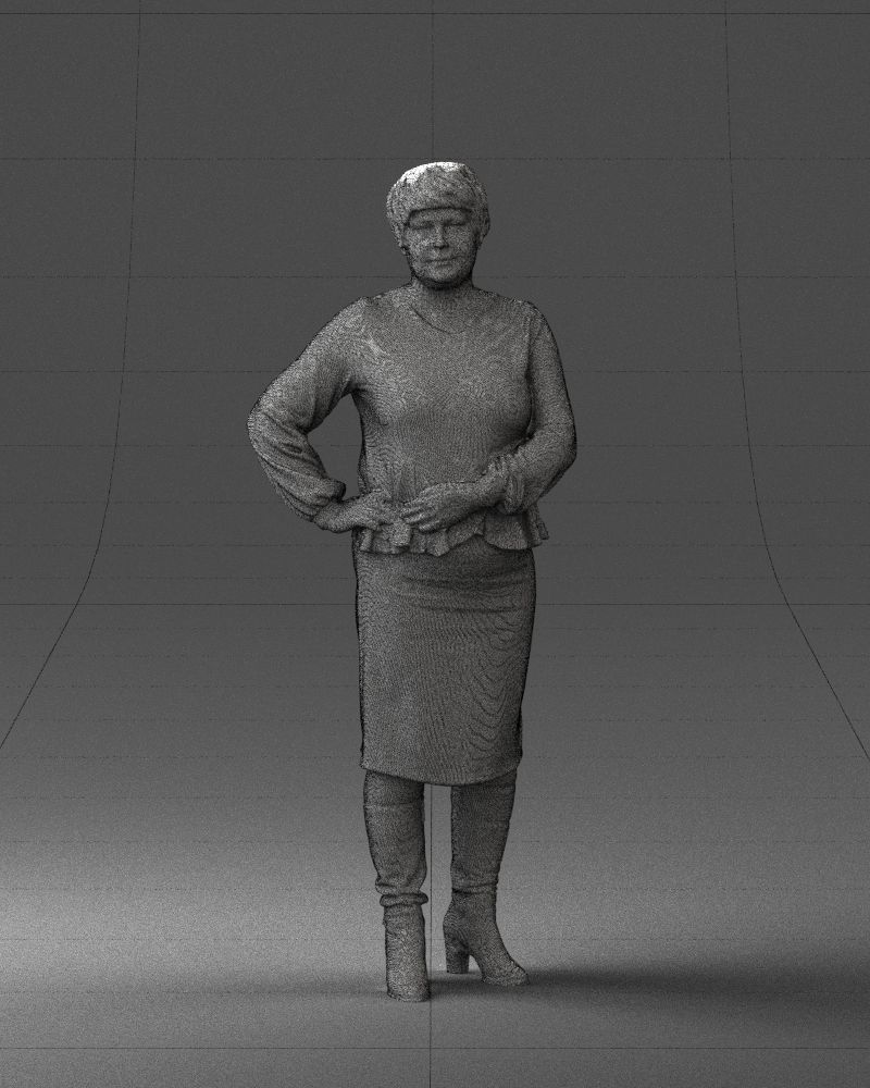 Lady wavy blouse 0721 3D model_38