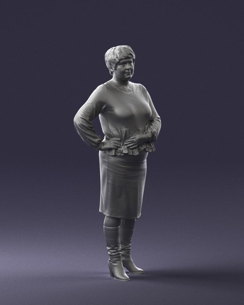 Lady wavy blouse 0721 3D model_34