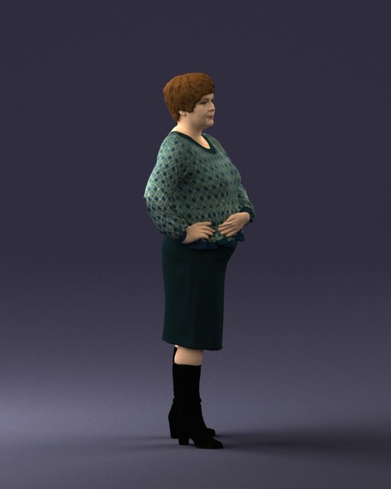 Lady wavy blouse 0721 3D model_30