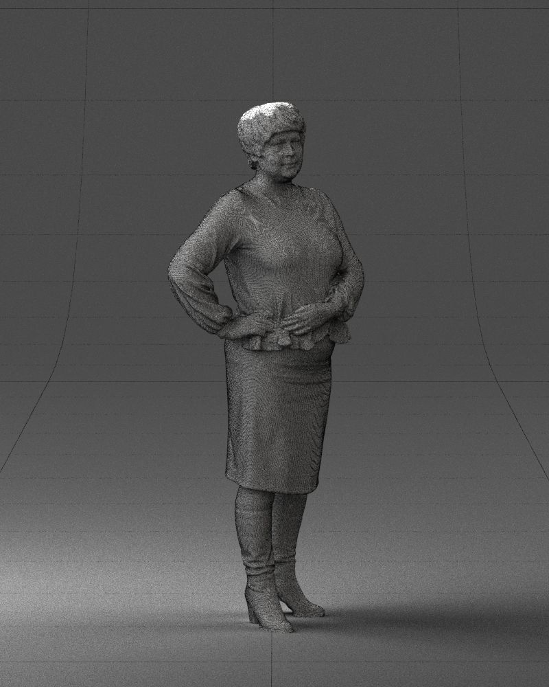 Lady wavy blouse 0721 3D model_35