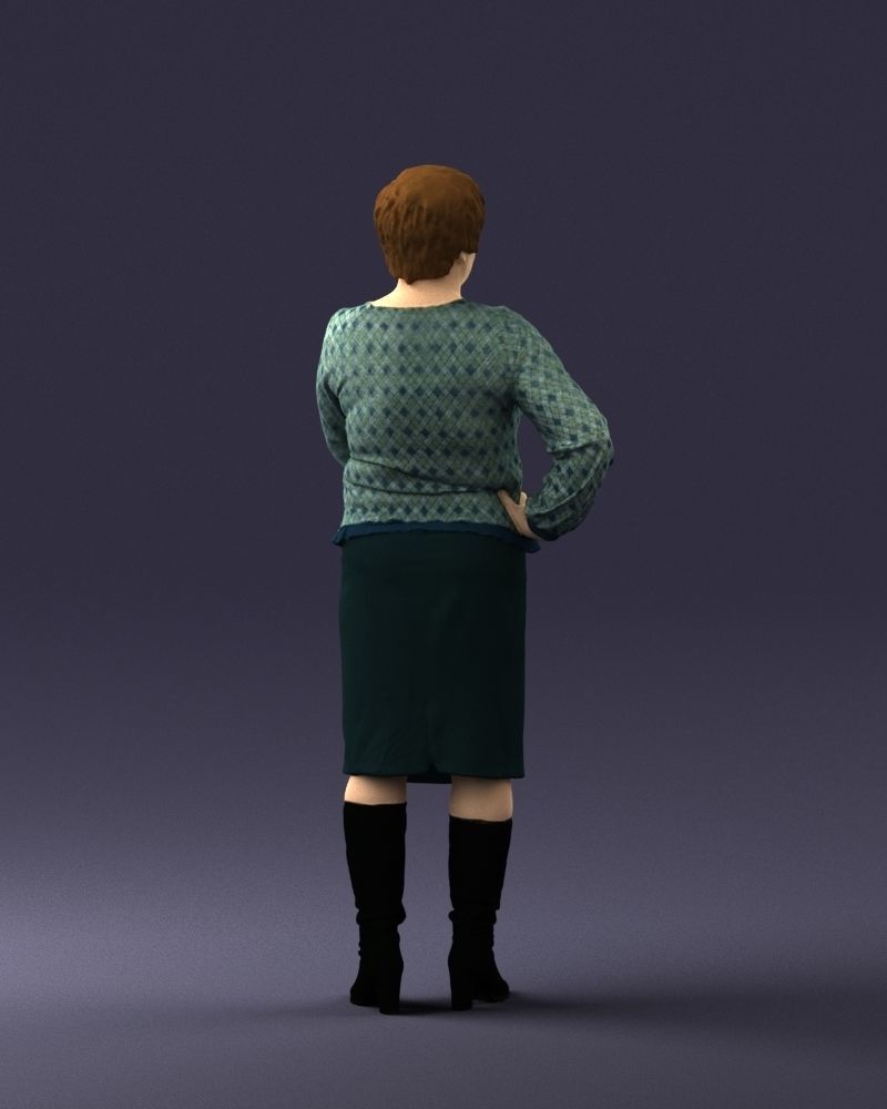 Lady wavy blouse 0721 3D model_21