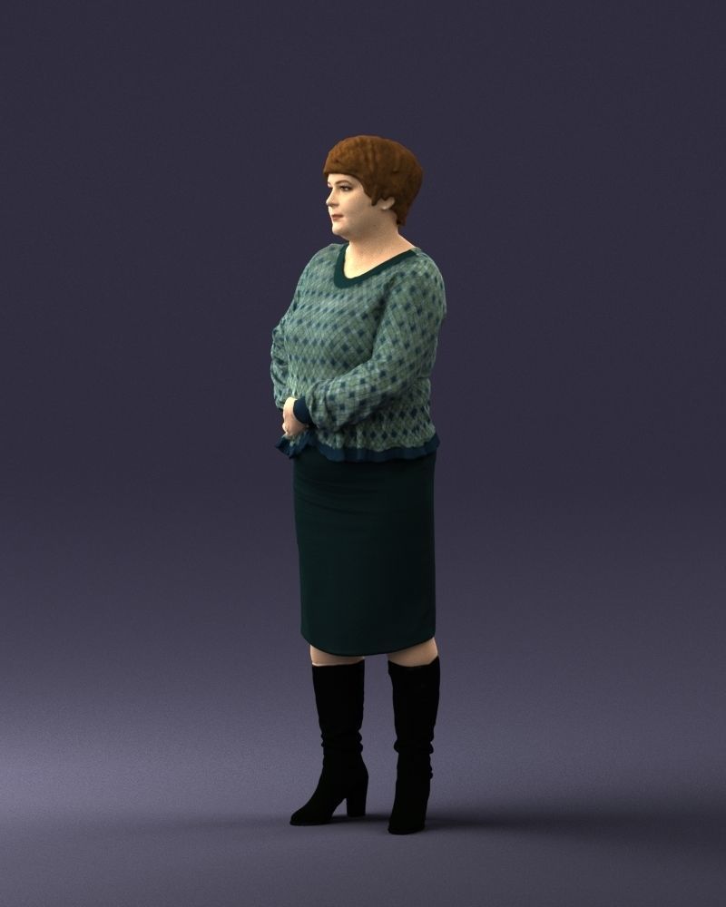 Lady wavy blouse 0721 3D model_6