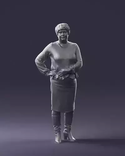 Lady wavy blouse 0721 3D Print Ready