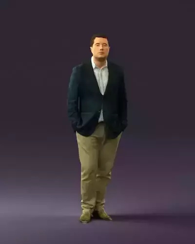 Man in blue skin suit 0708