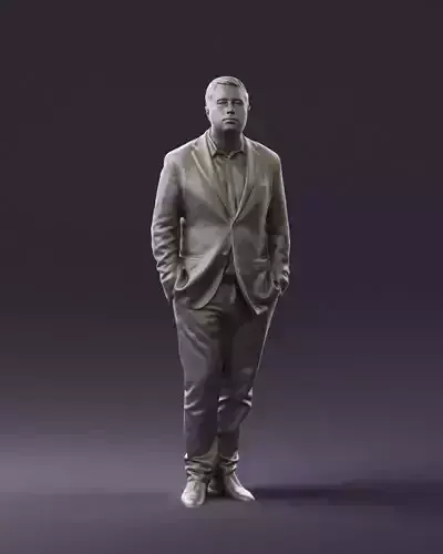 Man in blue skin suit 0708 3D Print Ready