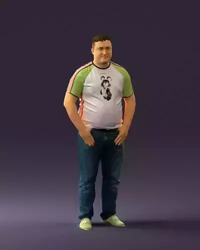 Man in olympic bear shirt 0706