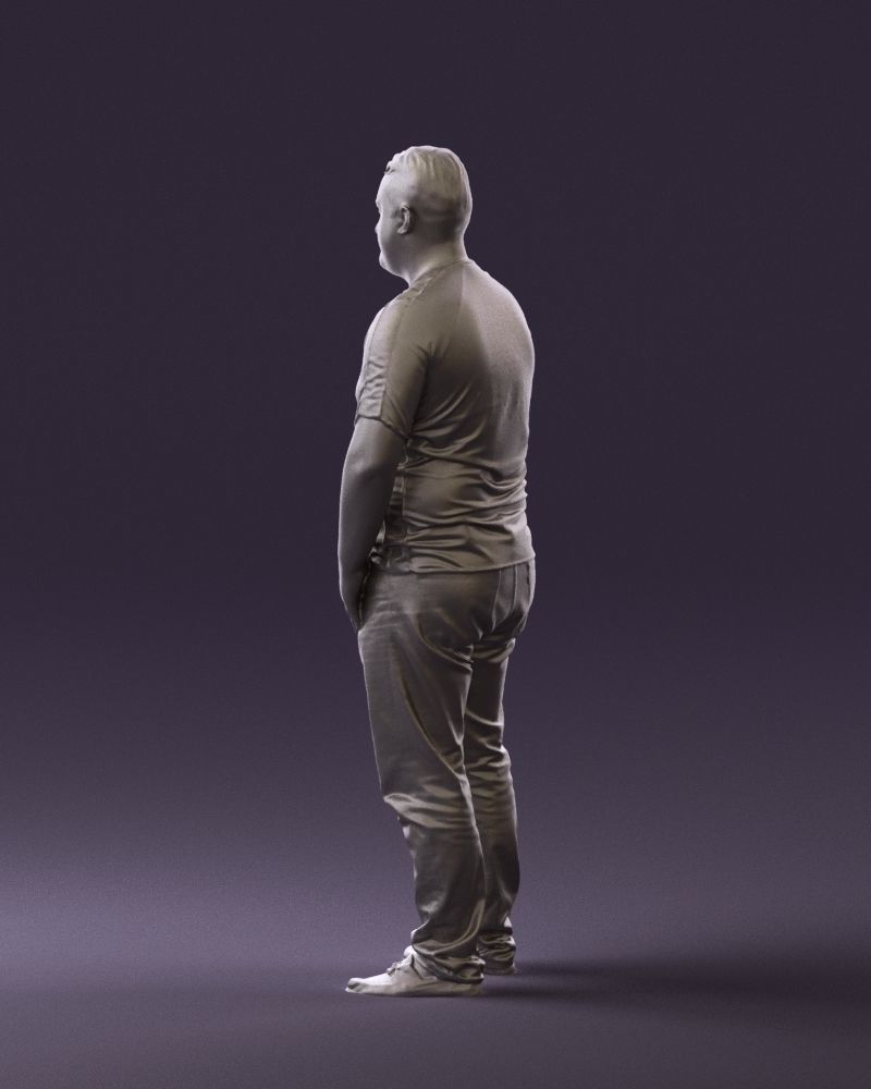 Man in olympic bear shirt 0706 3D Print Ready 3D print model_14