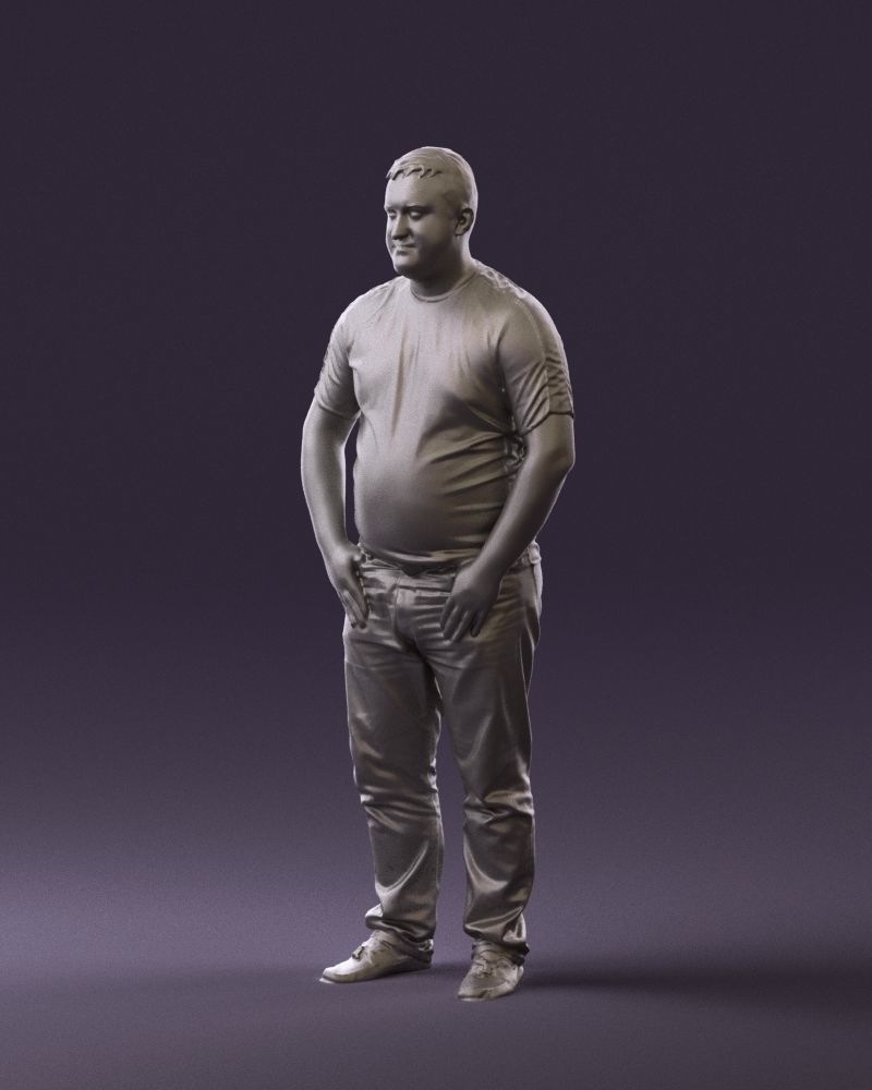 Man in olympic bear shirt 0706 3D Print Ready 3D print model_18