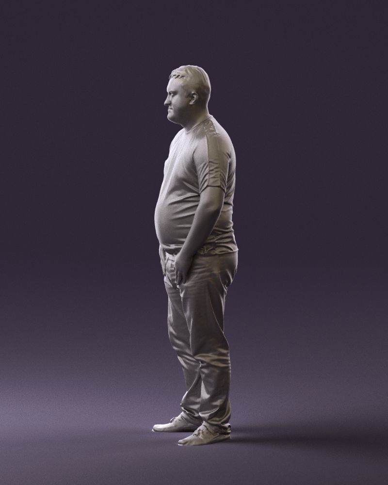Man in olympic bear shirt 0706 3D Print Ready 3D print model_16