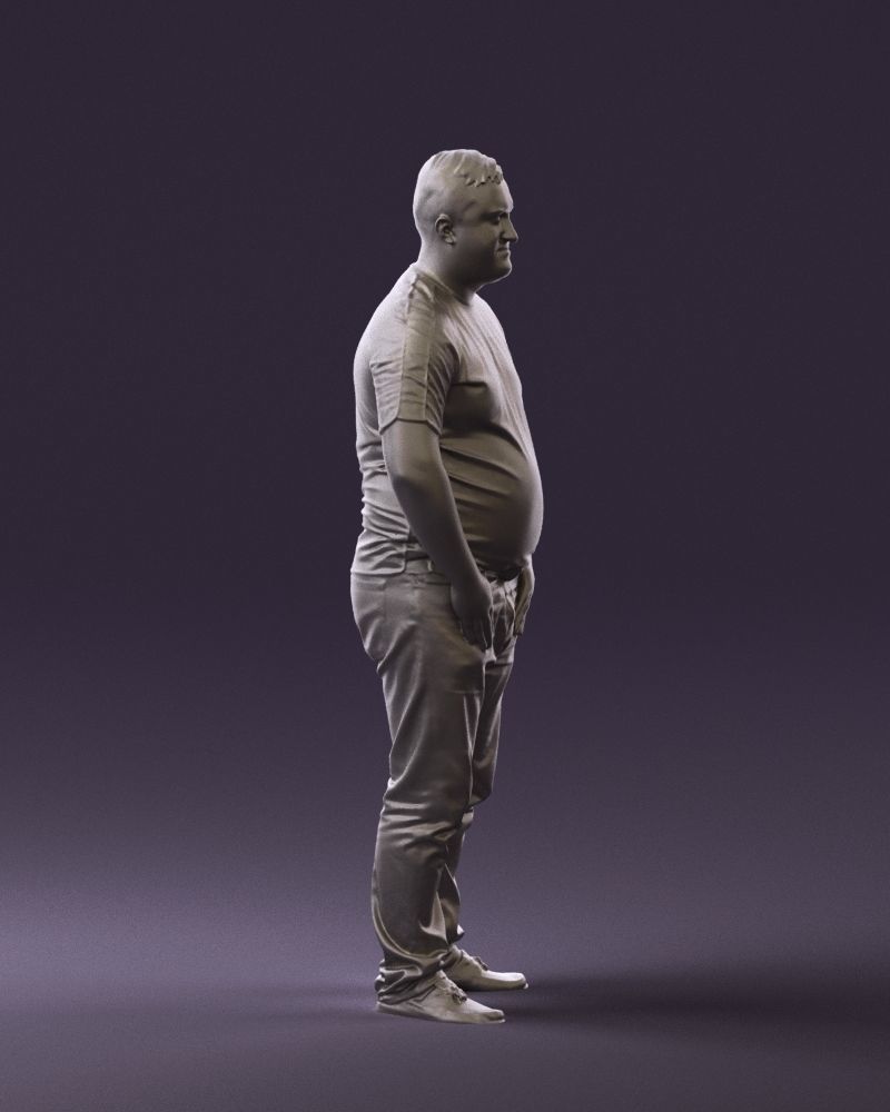 Man in olympic bear shirt 0706 3D Print Ready 3D print model_6