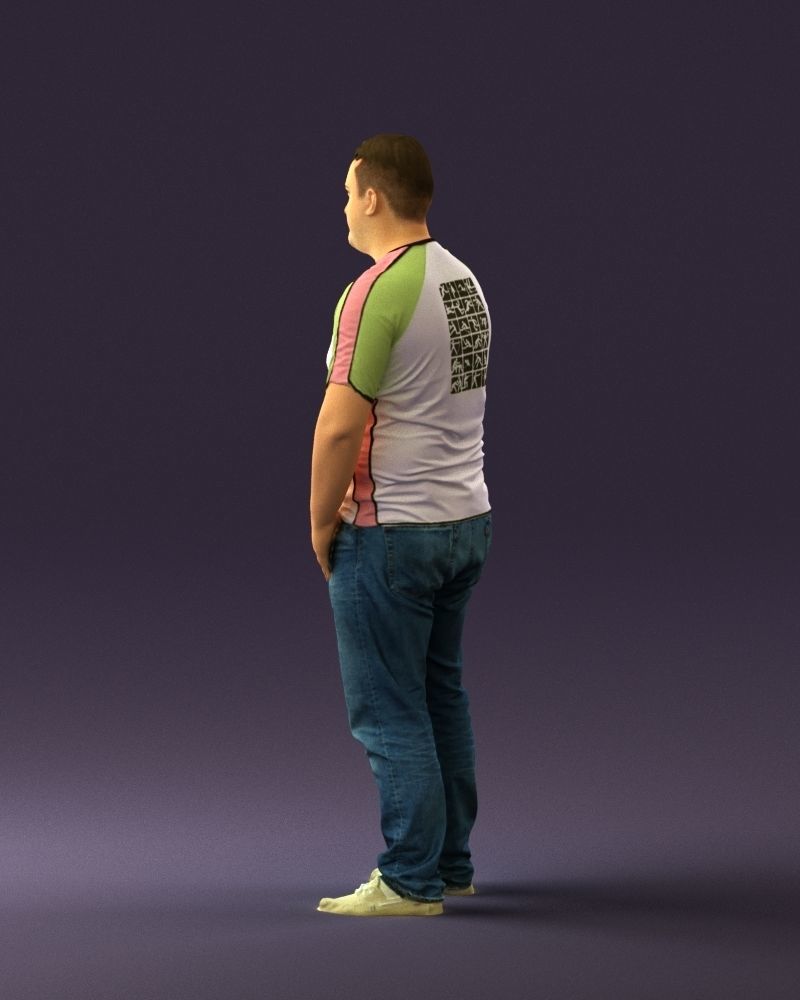 Man in olympic bear shirt 0706 3D Print Ready 3D print model_15