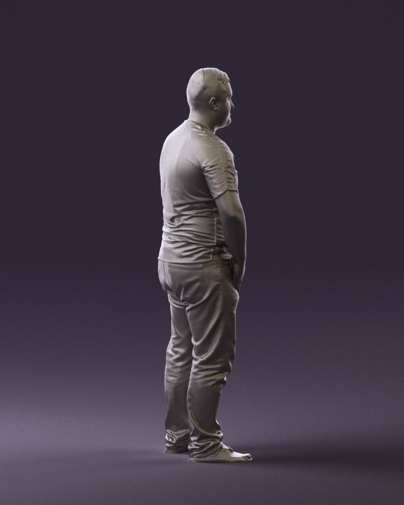 Man in olympic bear shirt 0706 3D Print Ready 3D print model_8