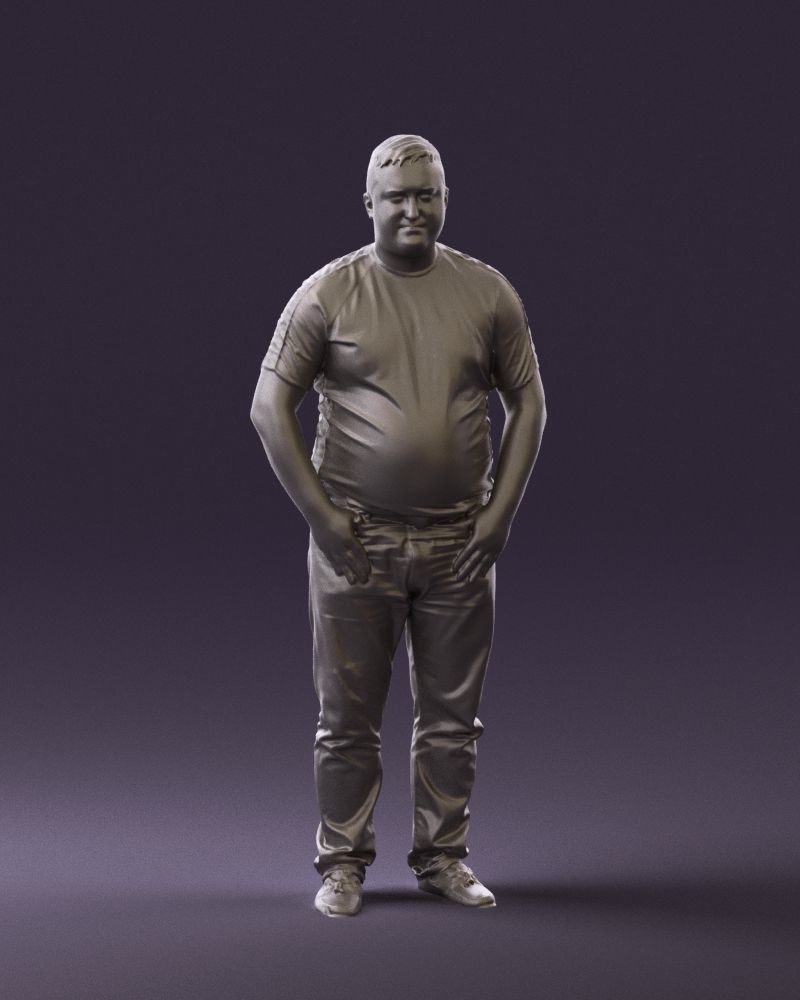 Man in olympic bear shirt 0706 3D Print Ready 3D print model_22