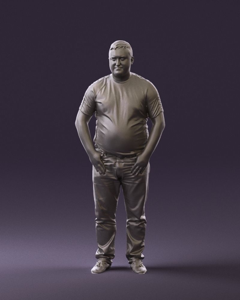 Man in olympic bear shirt 0706 3D Print Ready 3D print model_20
