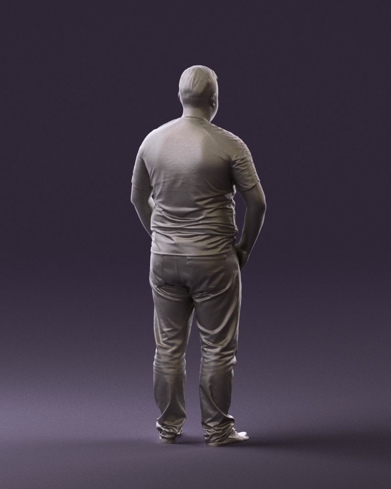 Man in olympic bear shirt 0706 3D Print Ready 3D print model_10