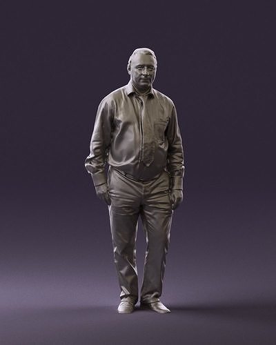 Man in white tshirt 0712 3D Print Ready 3D print model