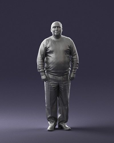 Man sweater with diamonds 0717 3D Print Ready 3D print model