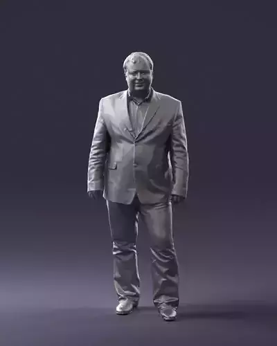 Short haired man striped shirt 0719 3D Print Ready