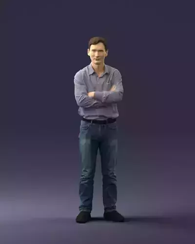 Thin guy lilac shirt 0718