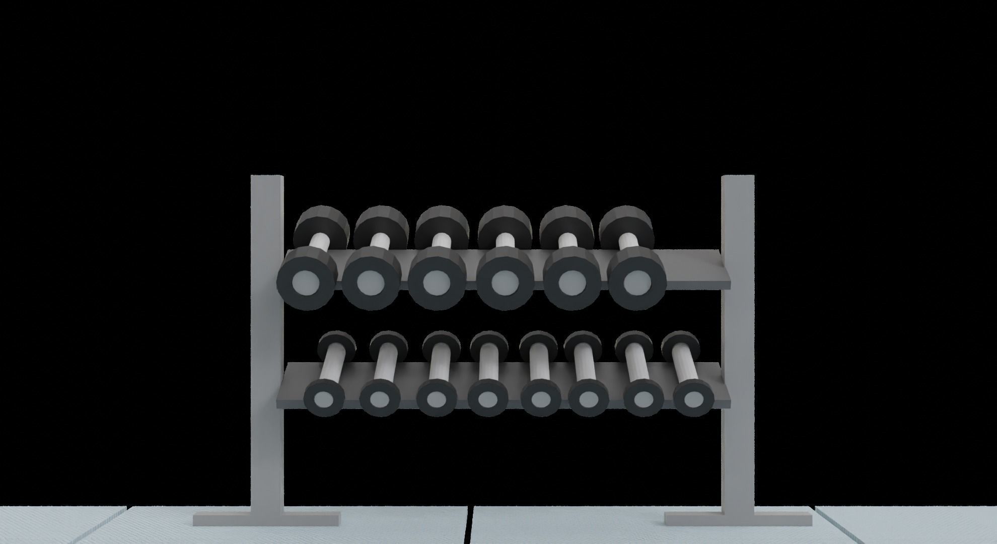 Gym equipments 3d model 3D model_4