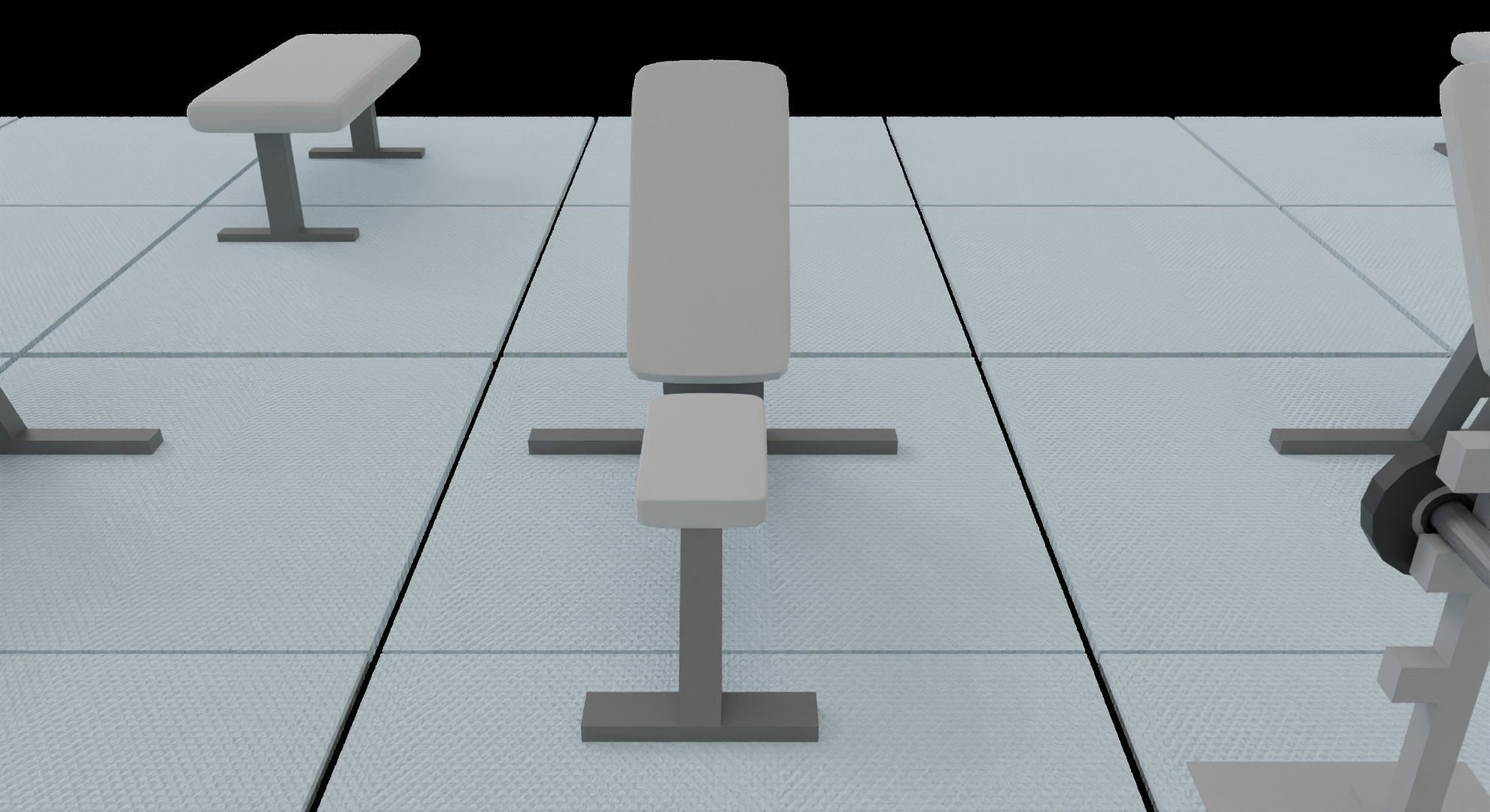 Gym equipments 3d model 3D model_2