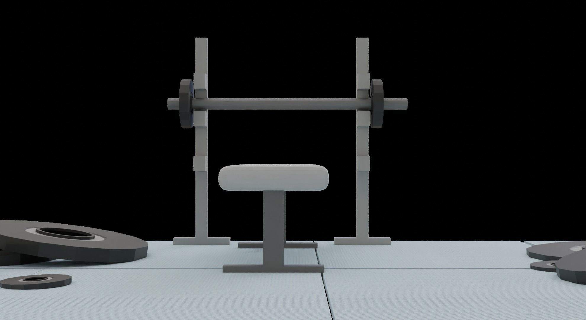 Gym equipments 3d model 3D model_3